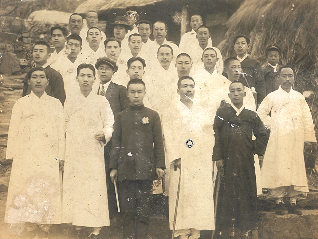 1919년 3·1 운동 전 김광국 목사와 청년들